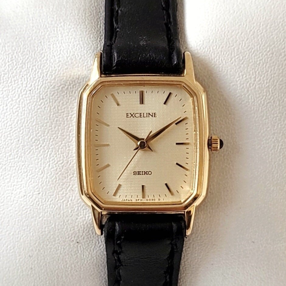 Vintage Seiko Exceline Tank for Ladies 90s Unique - Etsy