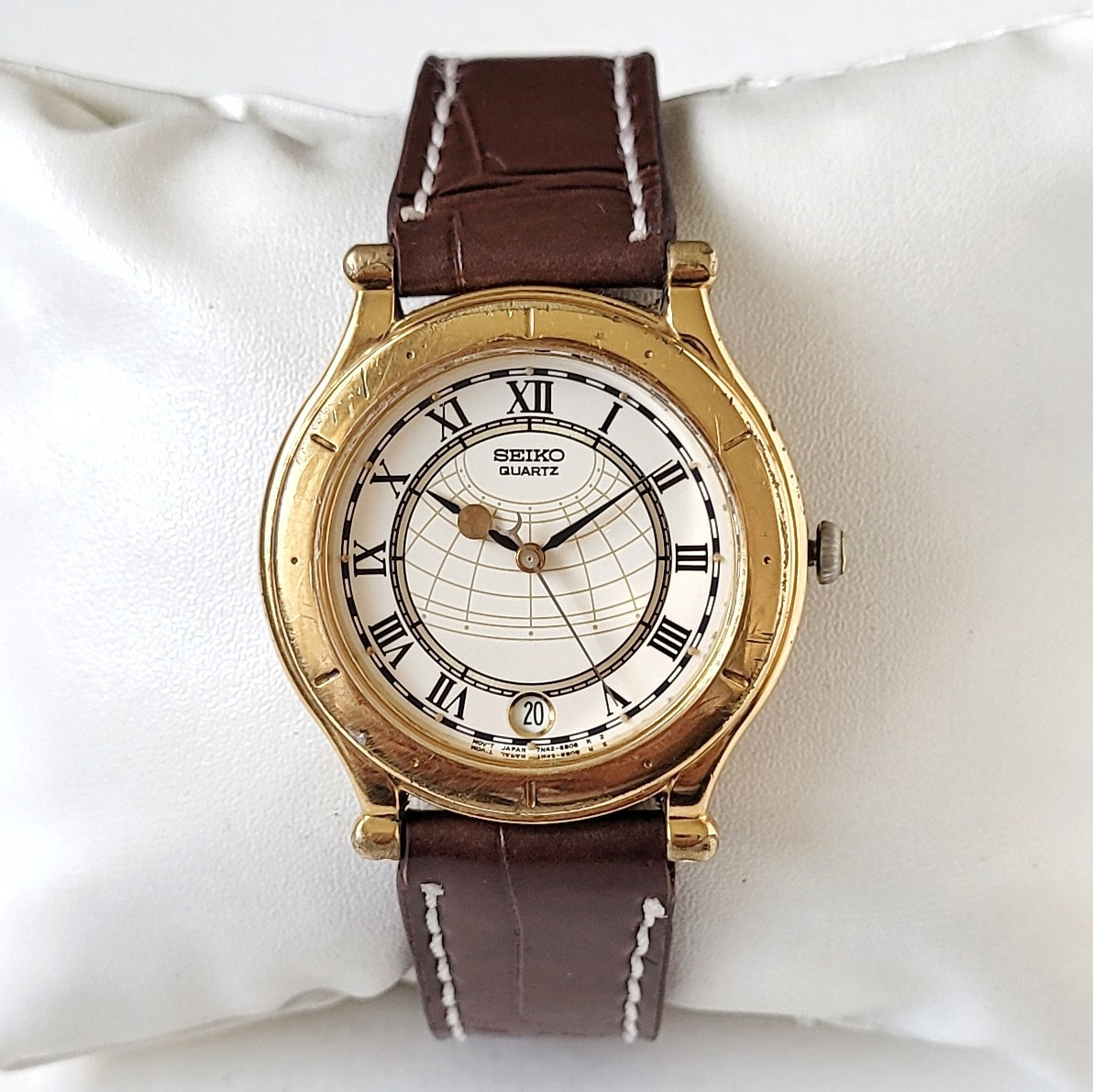 Rare Seiko Age of Discovery | Quartz | Gold Tone With Leather