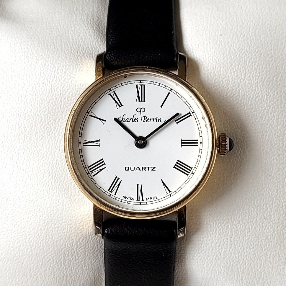Charles Perrin タングステン 腕時計 シルバー ブラック スイス 新品・激レア』゛シャルル・ペリン〝スイス製タングステン