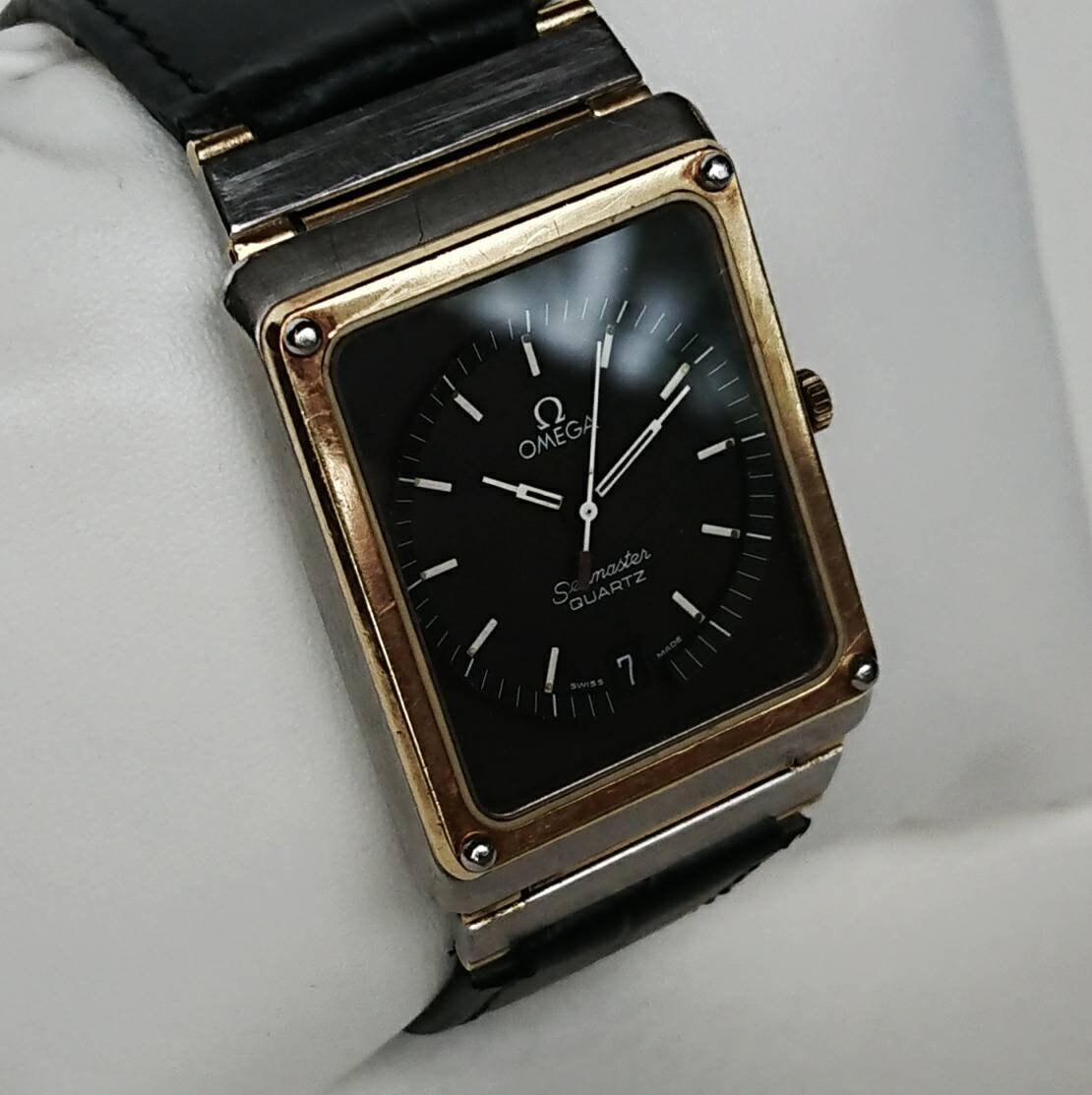Vintage Omega Black Tank 80s Ultra Rare 
