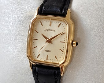 Vintage SEIKO tank エクセリーヌ セイコー タンク 腕時計 ヴィンテージ セイコー エクセリーヌ タンクトップ レディース 90年代