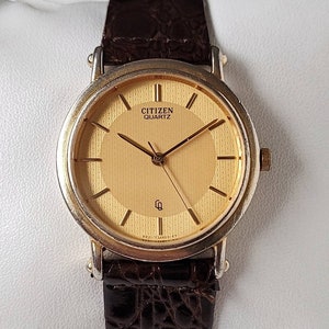 Vintage Citizen Gold 90s Unique