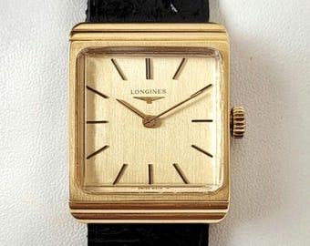 Rare Longines Tank | Mechanical | Gold Plated With Leather Strap