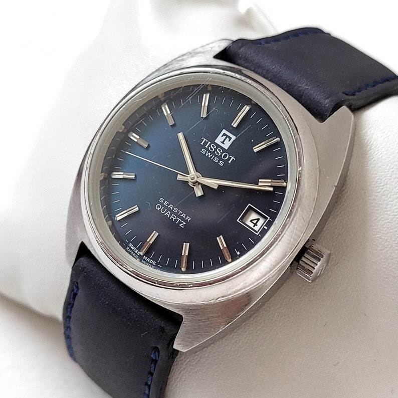 Vintage Tissot Seastar Blue 1st generation 70s Ultra Rare image 8