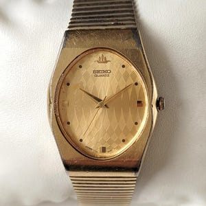 Raro Seiko Ellittico / Quarzo / Tonalità Oro