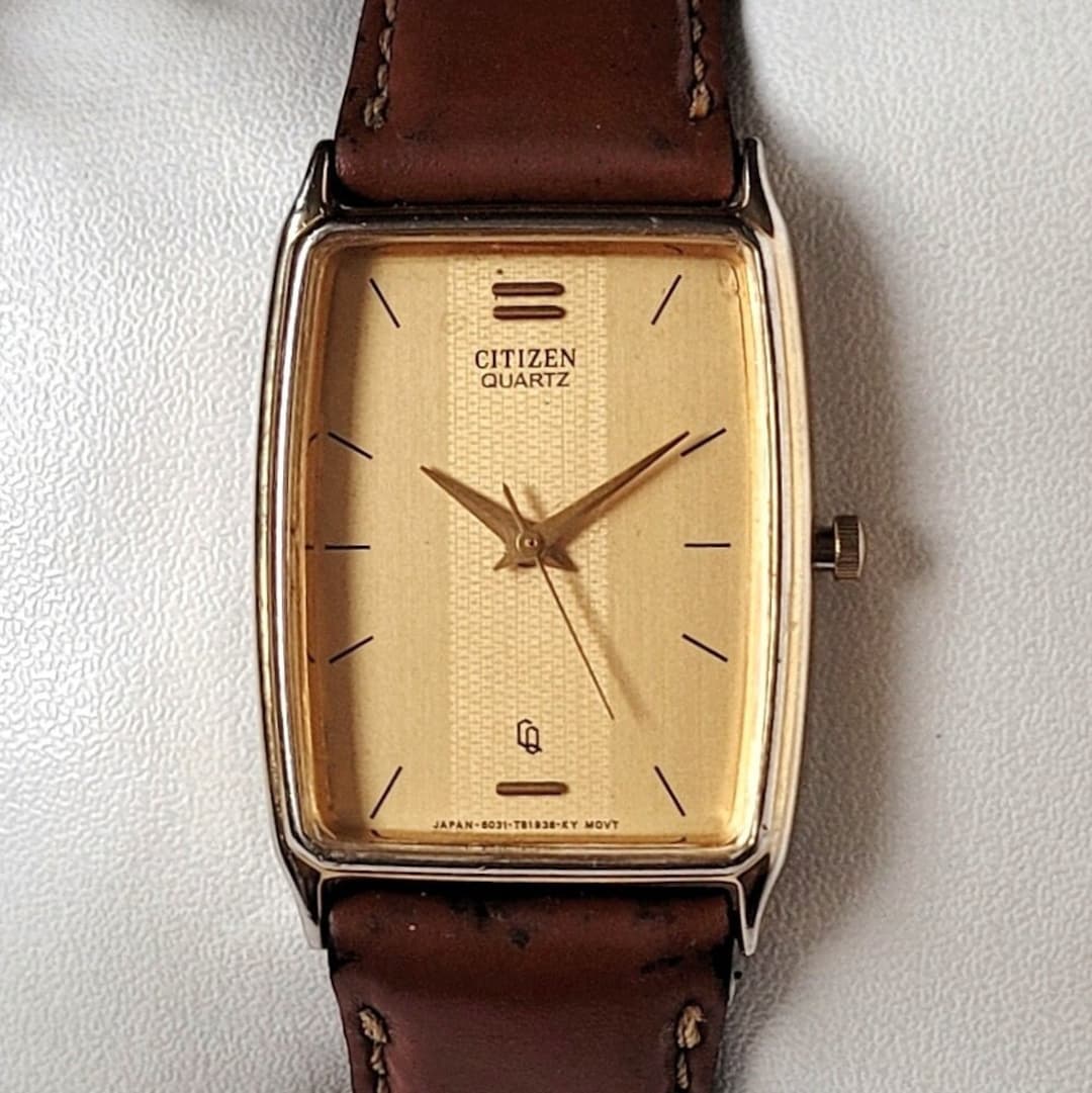 Vintage Citizen Rectangular 90s Unique - Etsy Canada