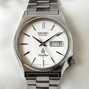 Reloj Seiko SilverWave blanco vintage de los años 90, ultra raro