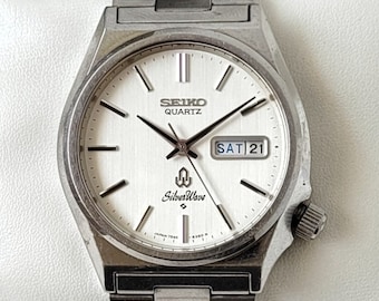 Vintage Seiko SilverWave Weiß Sehr Selten