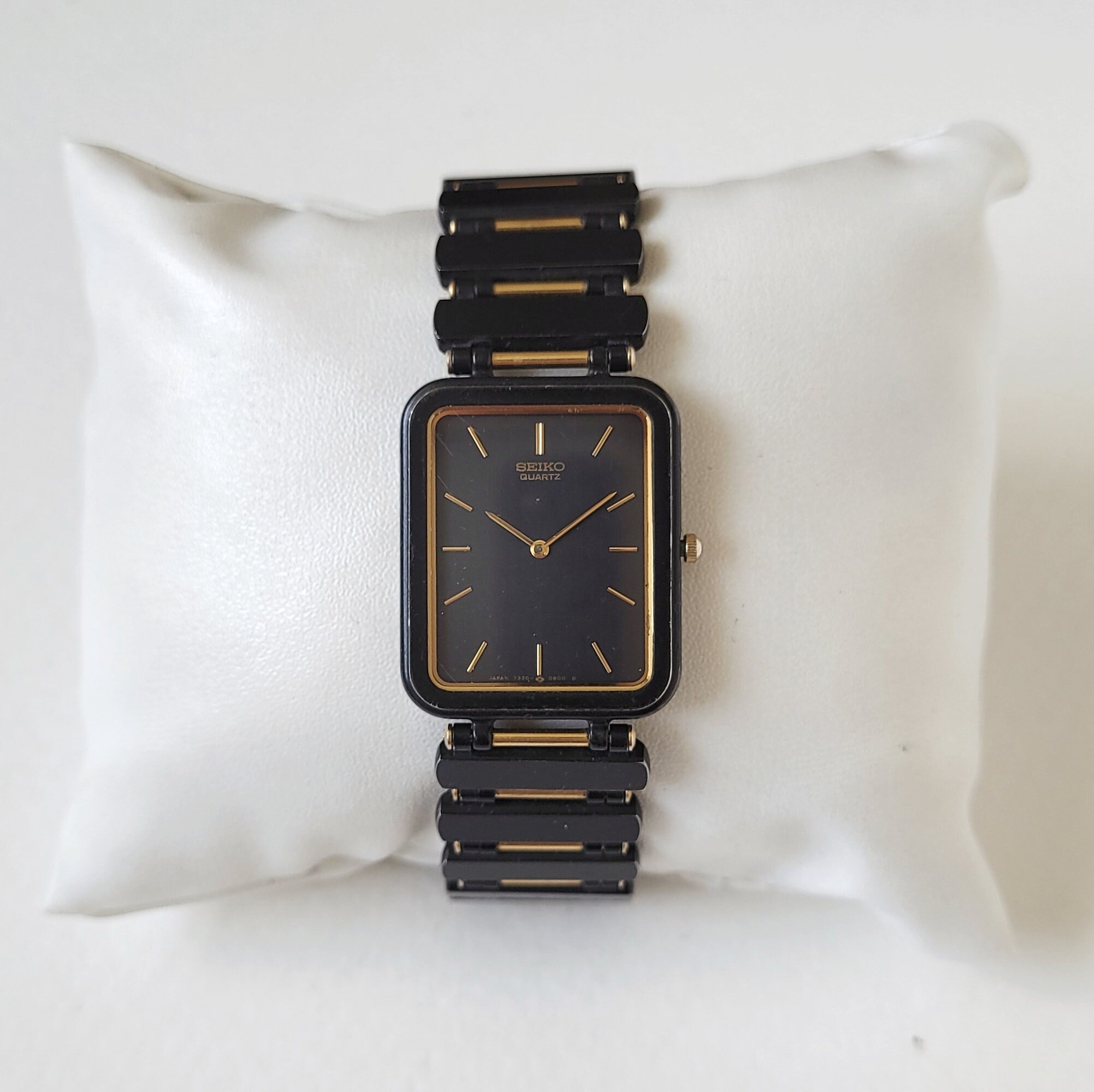 Vintage Seiko Black&gold Tank 90s Rare - Etsy