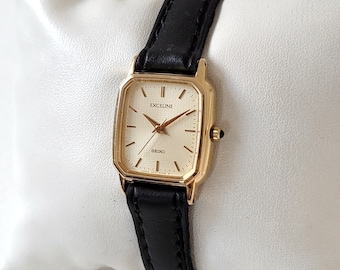 Vintage Seiko Exceline Tank for Ladies 90s Unique - Etsy