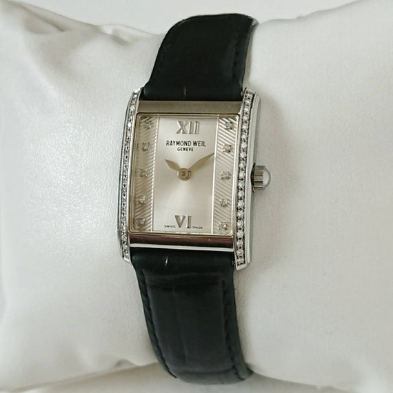 Vintage Raymond Weil Tank With Diamonds 90s Rare - Etsy