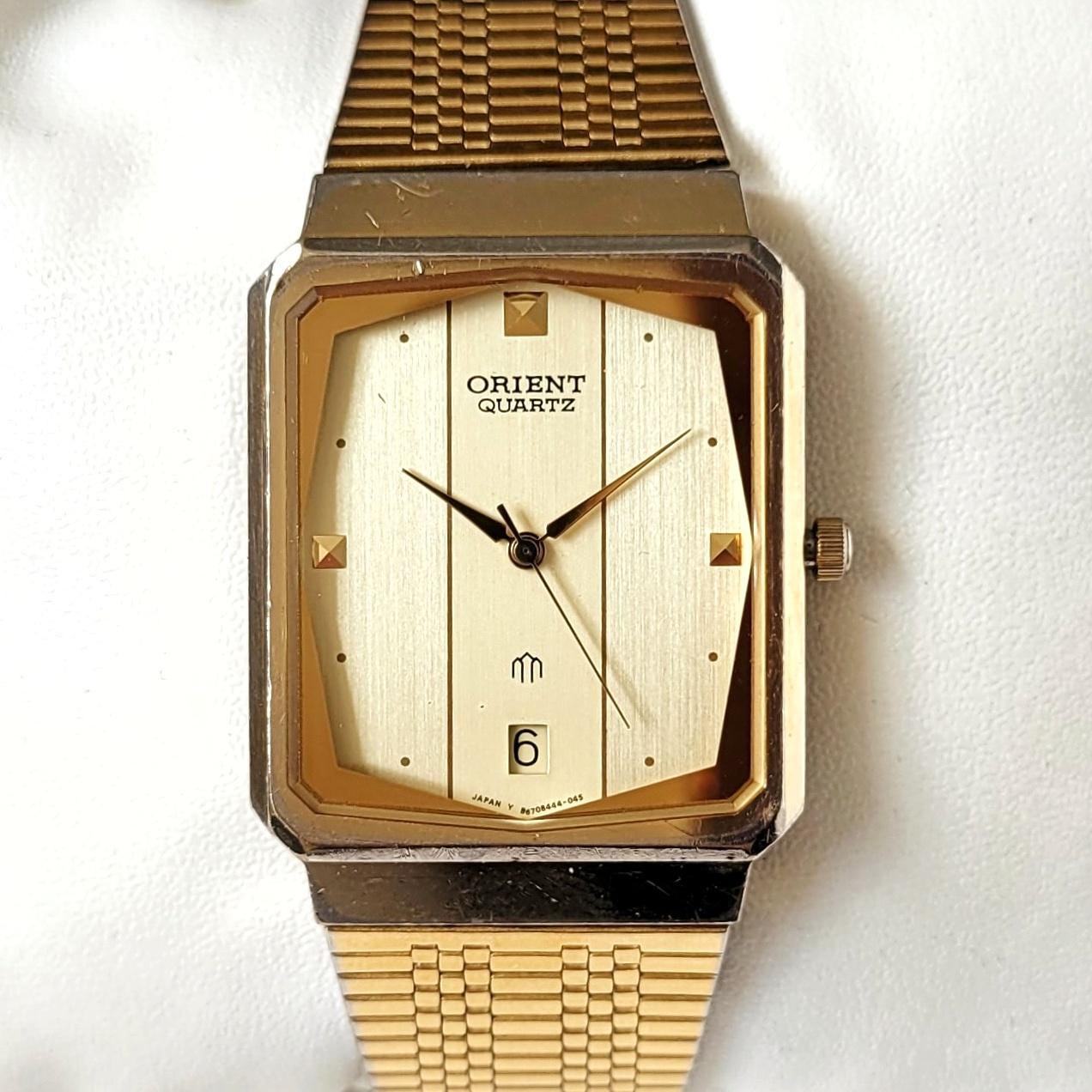 オリエント ORIENT　腕時計　tank タンク　スクエア　ローマ Rare Orient Tank | Quartz | Gold Plated - Etsy