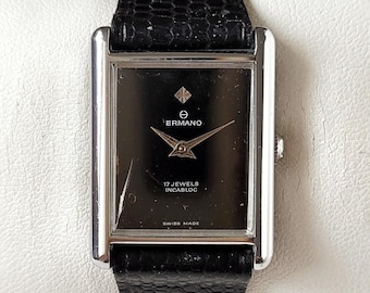 Vintage Ermano Swiss Black Tank 70s Unique