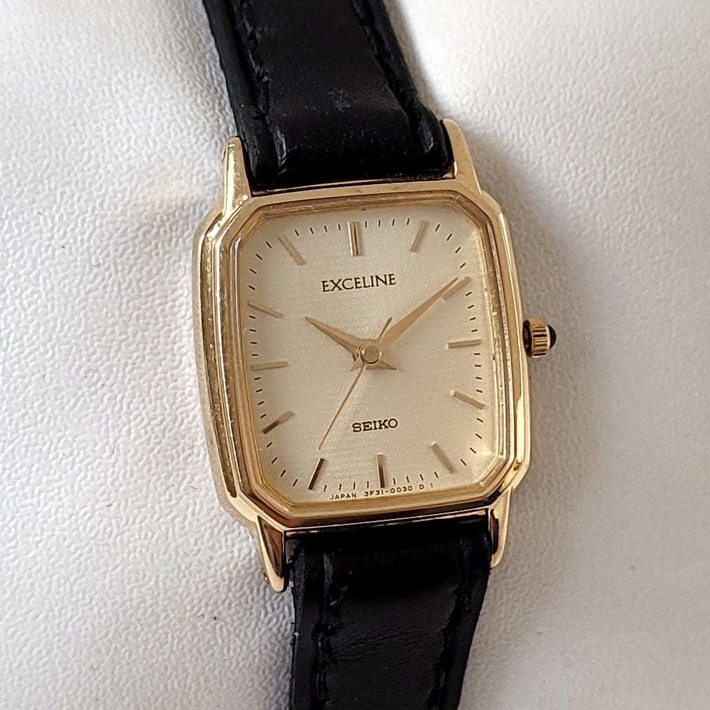 Vintage Seiko Exceline Tank for Ladies 90s Unique - Etsy