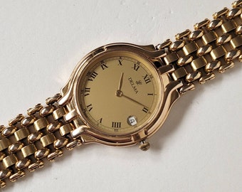 DELMA les supremes QZ スイス製 腕時計 18Kメッキ DELMA les supremes QZ スイス製 腕時計 18Kメッキ デルマ DELMA