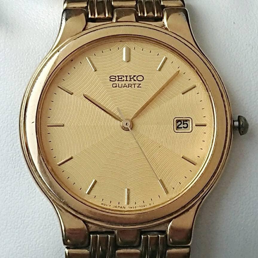 Vintage Seiko Gold 90s Rare Web Dial - Etsy