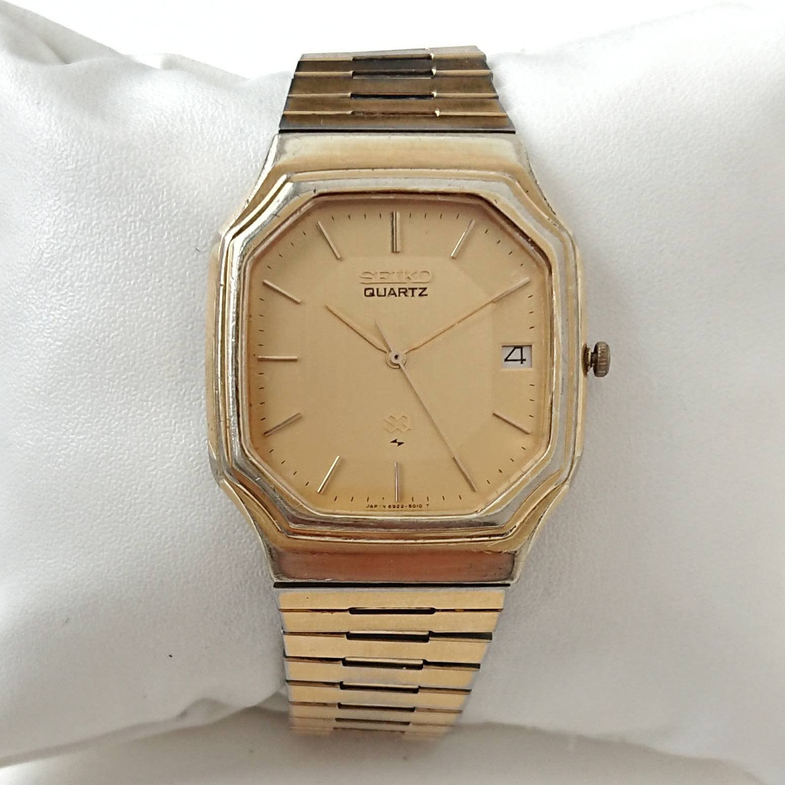 Vintage Seiko SQ Gold 80s All Original - Etsy Vintage Seiko SQ Gold 80s All Original - Etsy