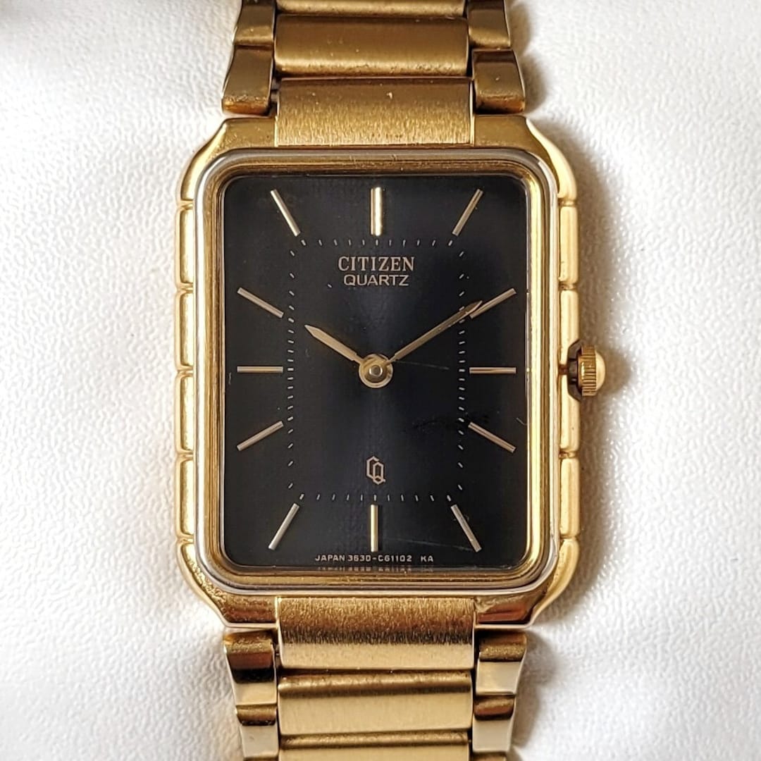 38研究所 38-kT THE RICH classic100 Vintage Citizen Tank Black & Gold 90s Unique - Etsy