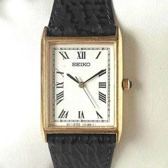 Vintage Seiko Tank With Gold Dots 90s Ultra Rare - Etsy