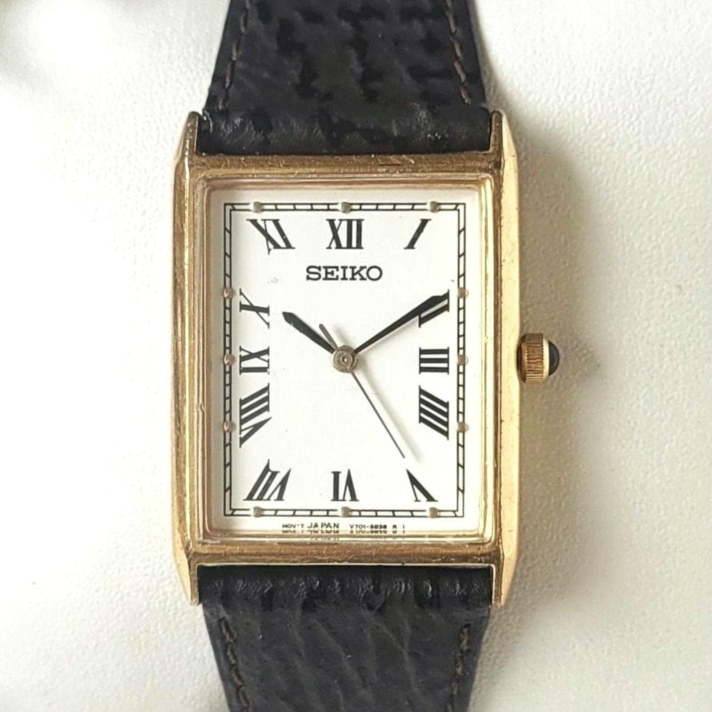 Vintage Seiko Tank With Gold Dots 90s Ultra Rare - Etsy
