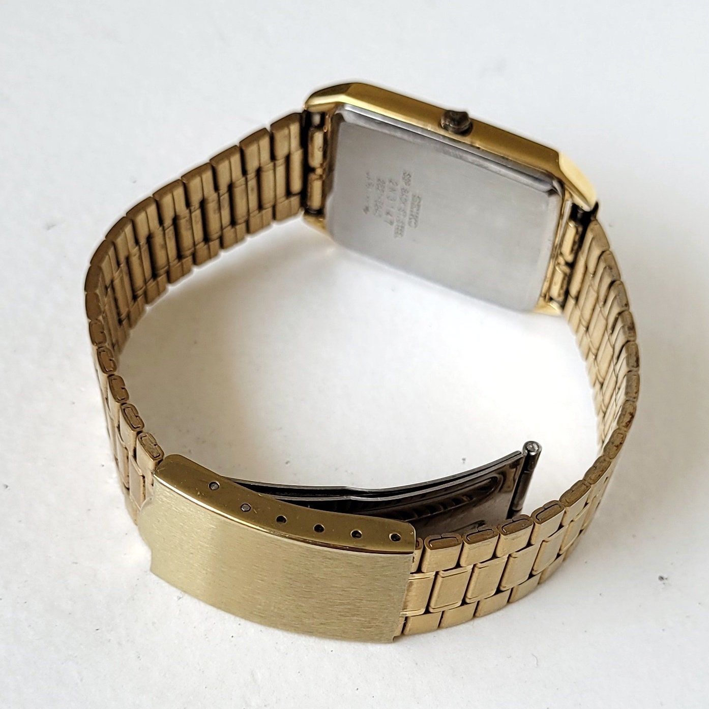 Vintage Seiko Tank Black&gold 90s Unique - Etsy