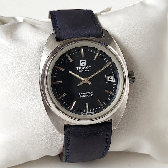 Vintage Tissot Seastar Blue 1st generation 70s Ul… - image 3