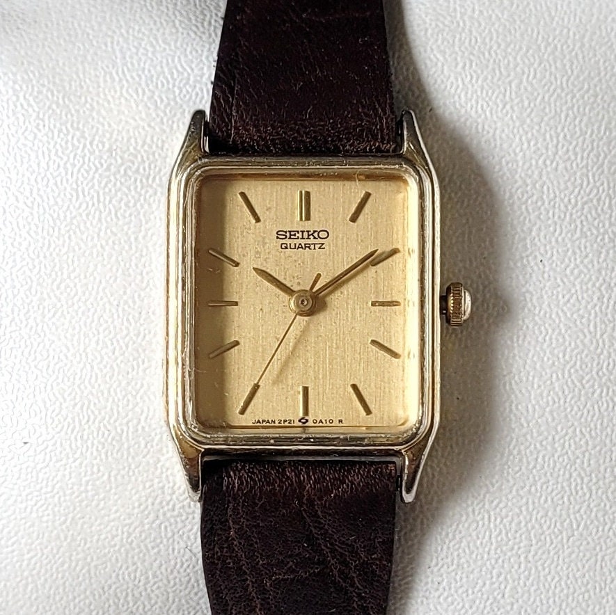 Vintage Seiko Tank for Ladies 90s Ultra Rare - Etsy Vintage Seiko Tank for Ladies 90s Ultra Rare - Etsy