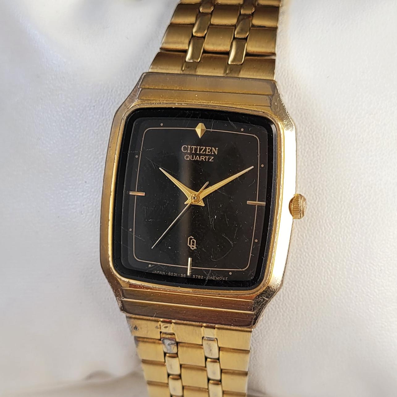 Vintage Citizen Tank Black & Gold 90s Unique - Etsy