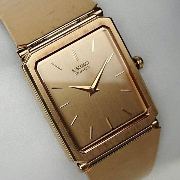 Rare Seiko Tank | Quartz | Gold tone overall