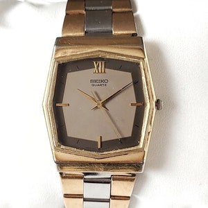 Vintage Seiko 2-kleurige wijzerplaat jaren 90 uniek!