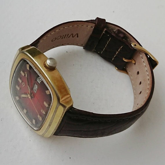 Vintage Movado Kingmatic  Video Red 60s Ultra Rare - image 4