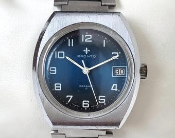 Rare Pronto Vintage Watch| Mechanical | Blue dial