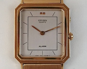 Vintage Citizen Tank With Alarm Function 80s Ultra Rare - Etsy Vintage Citizen Tank With Alarm Function 80s Ultra Rare - Etsy