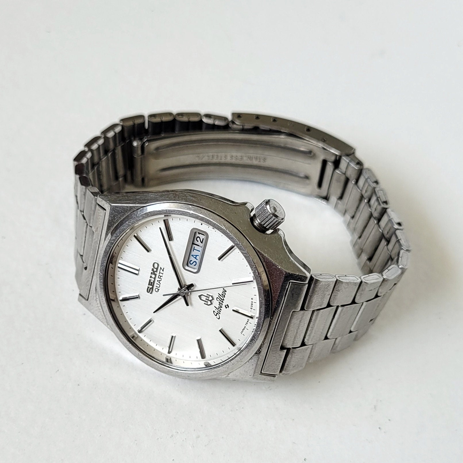 Vintage Seiko Silverwave White 90s Ultra Rare - Etsy