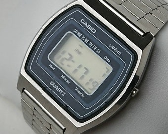 Vintage Casio Lithium Blue 80s All Original | Etsy Sweden