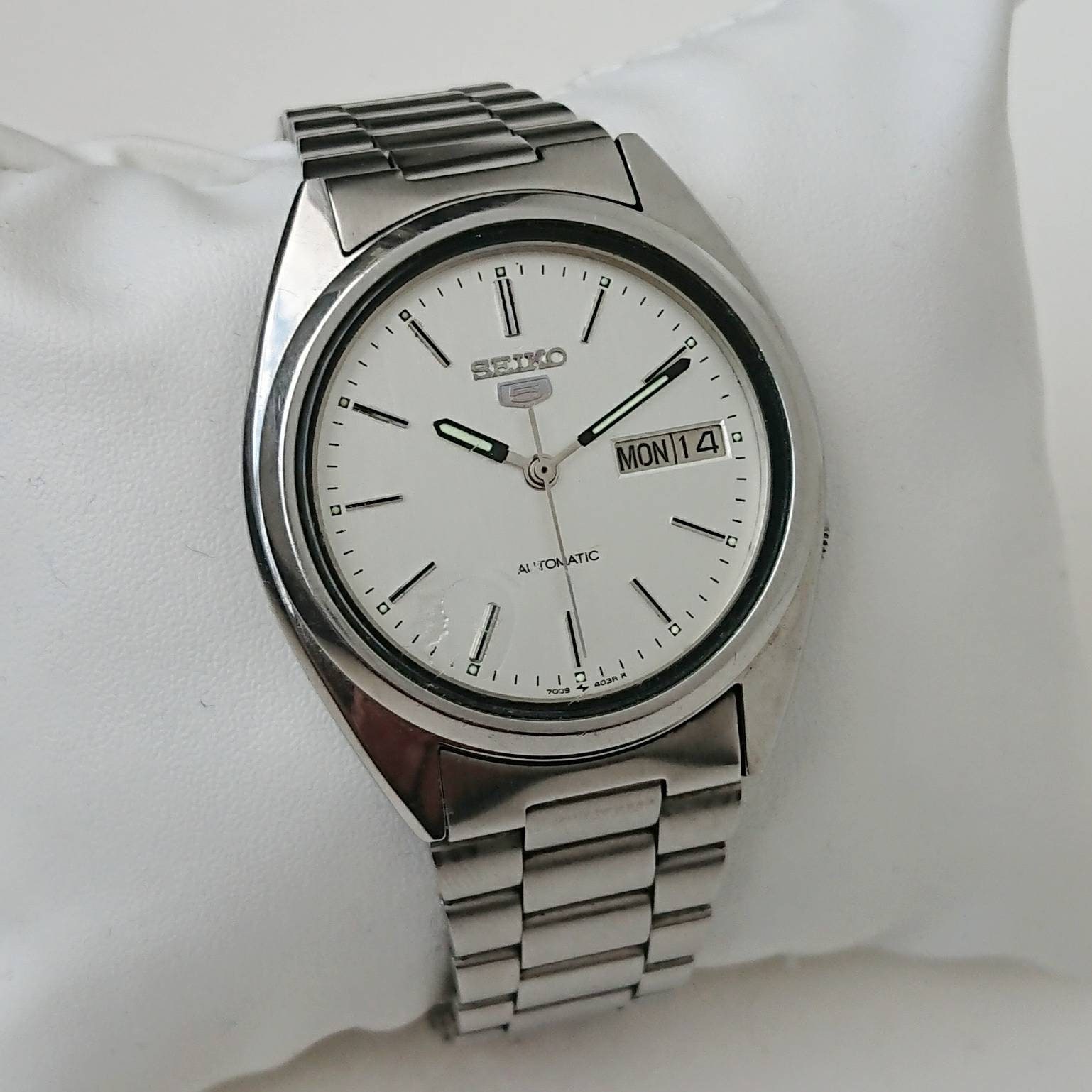 Vintage Seiko 5 White 80s All Original - Etsy