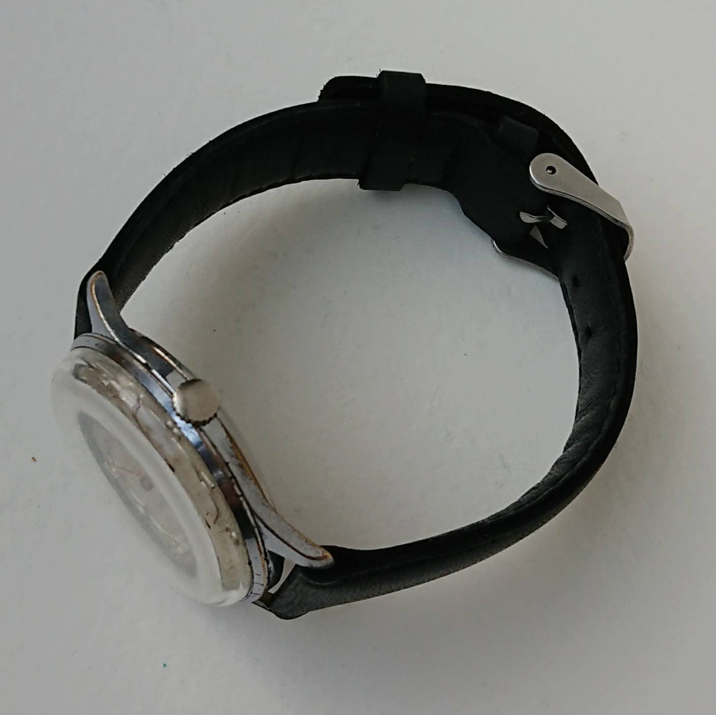 Montre Cortébert Homme Mécanique à Remontage Manuel - Boîtier Acier, Bracelet Cuir - Occasion