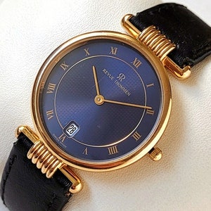 Vintage Revue Thommen Oro&Azul 90s Único