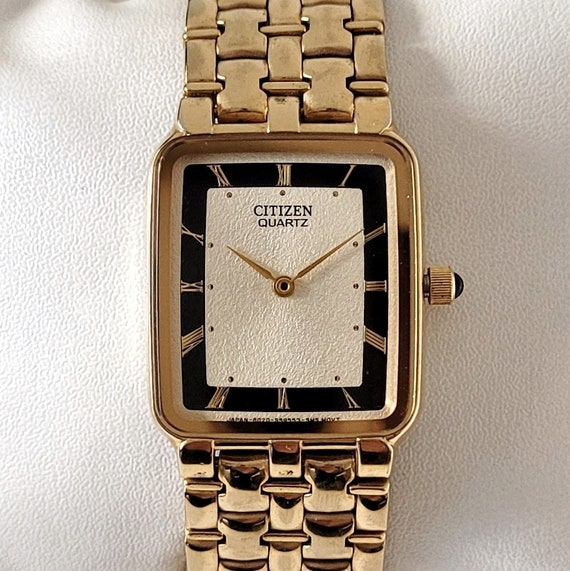 Vintage Citizen Tank With Roman Numerals 90s Last New! - Etsy