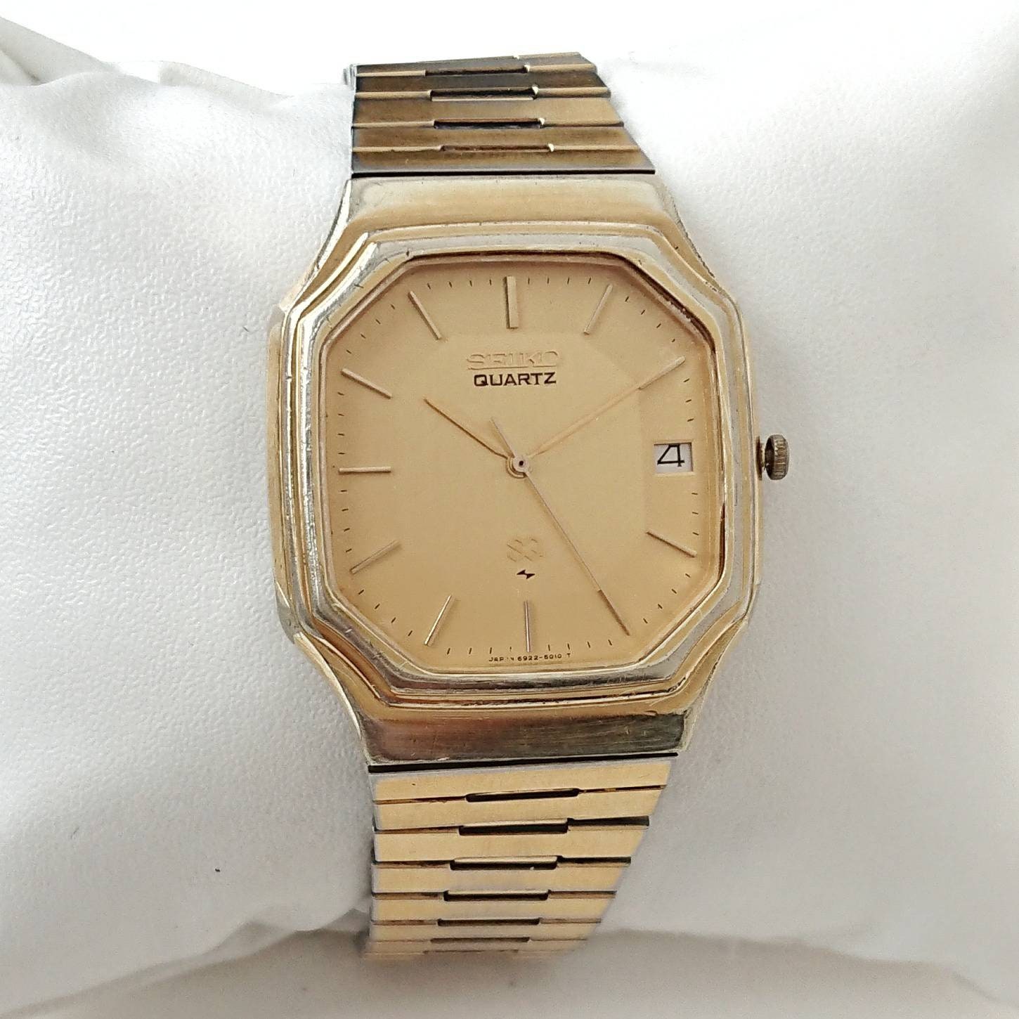 AGETE Ladies wrist watch square pink gold used working