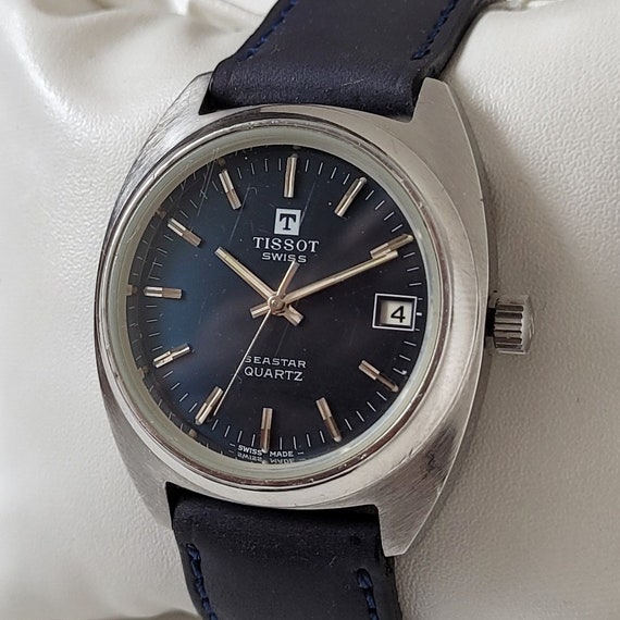 Vintage Tissot Seastar Blue 1st generation 70s Ul… - image 4