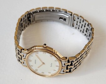 セイコー 1990年 ドルチェ ゴールド コンビ ビンテージ メンズ 腕時計
