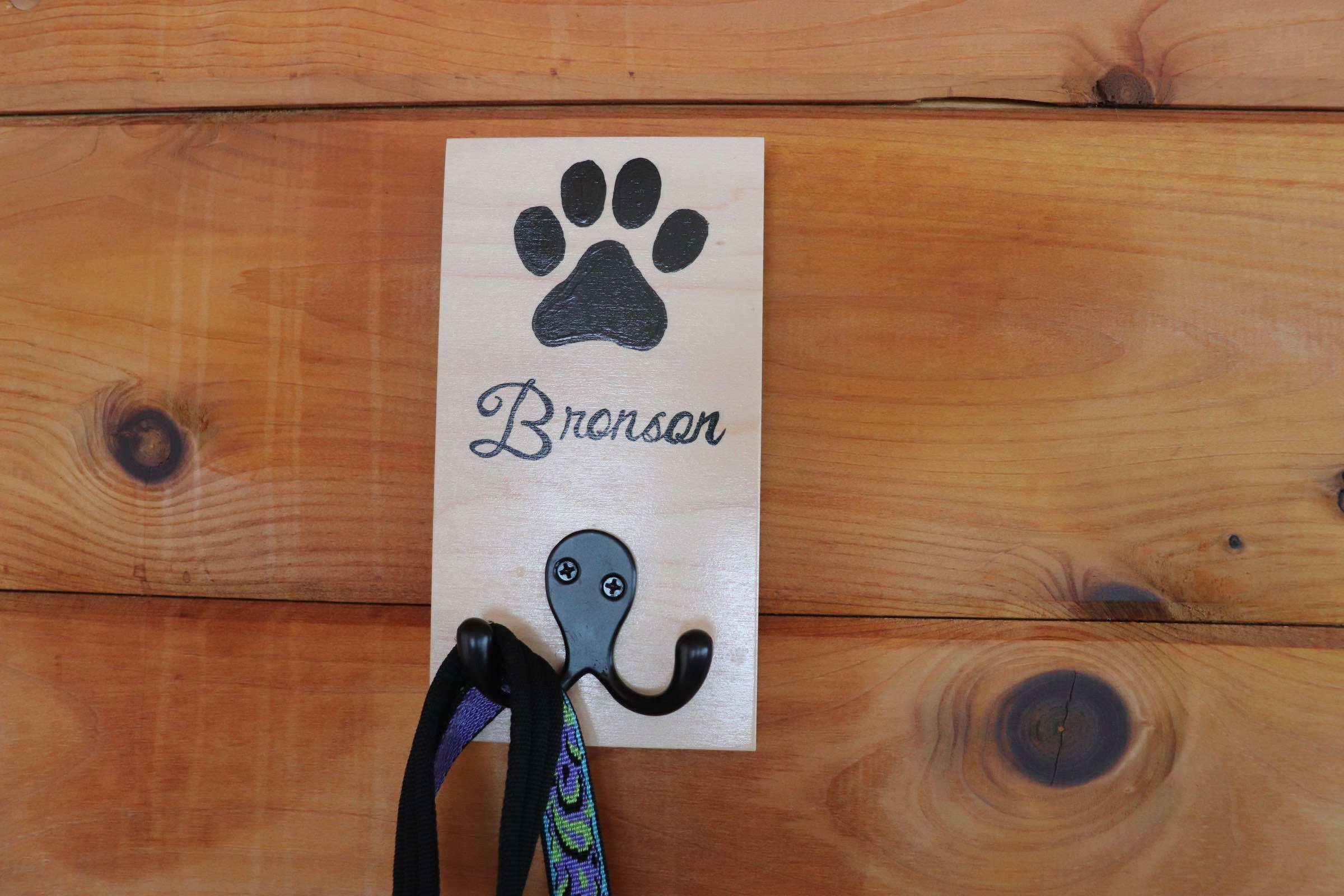 Single Dog Leash/Collar Holder Etsy