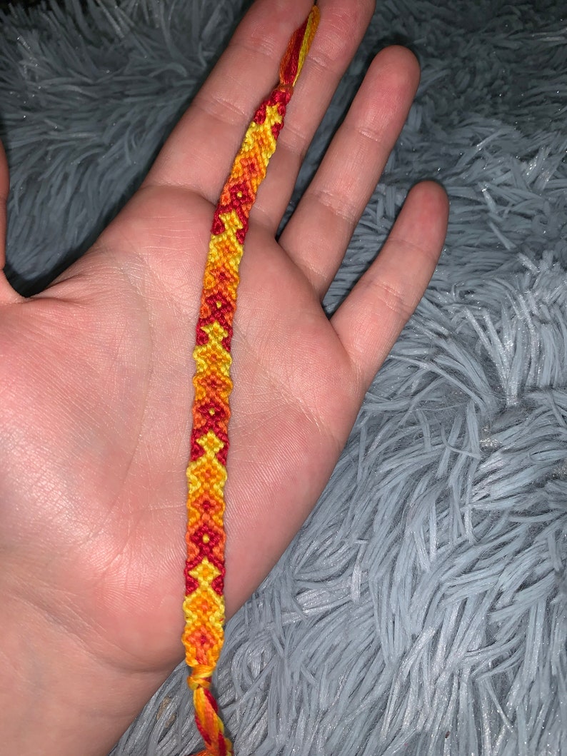 Fire and Ice pair of Friendship Bracelets