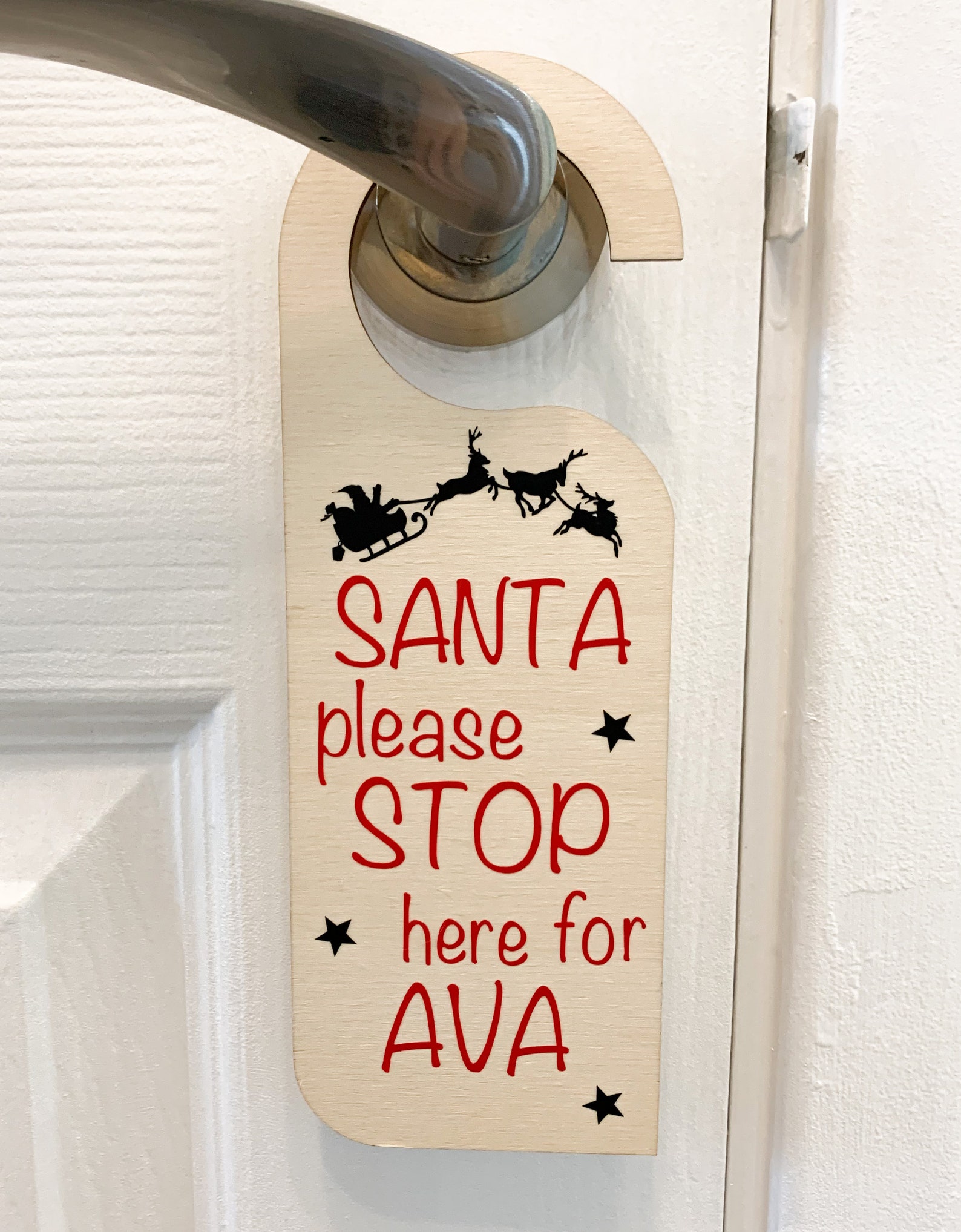 Personalised Christmas Door Sign | Etsy