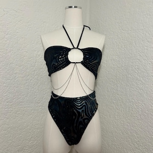 Velvet Eclipse Set/ Rave Outfit/ Festival Outfit/ Bathing Suit