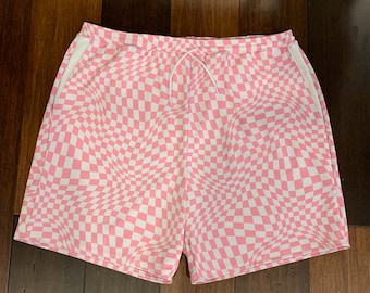 Wavy Checker Rave Shorts