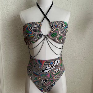 Liquid Trip Set/ Rave Outfit/ Festival Outfit/ Bathing Suit