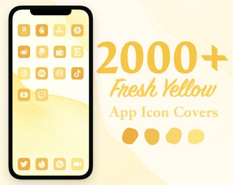 images Icon Aesthetic Yellow yellow icons etsy