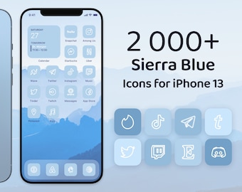 Light Blue Icons Etsy